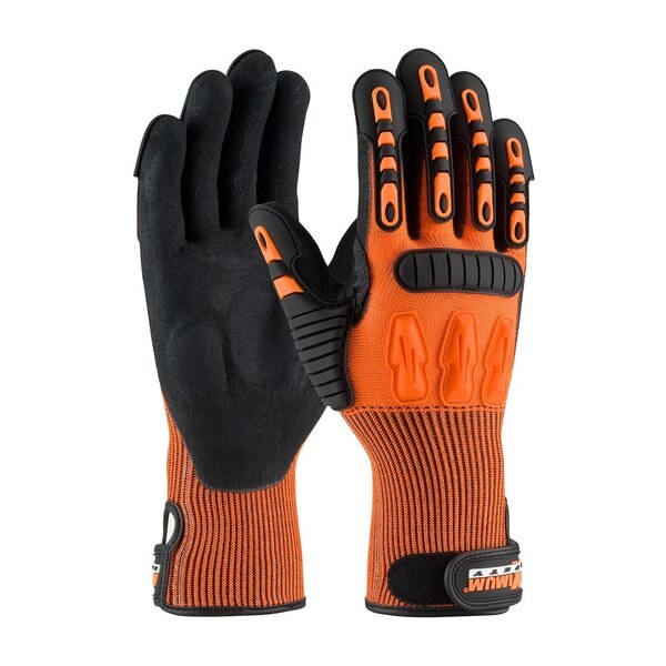 Cut Resistant Impact Coated Gloves, A4 Cut Level, Nitrile, 2XL, 1 PR