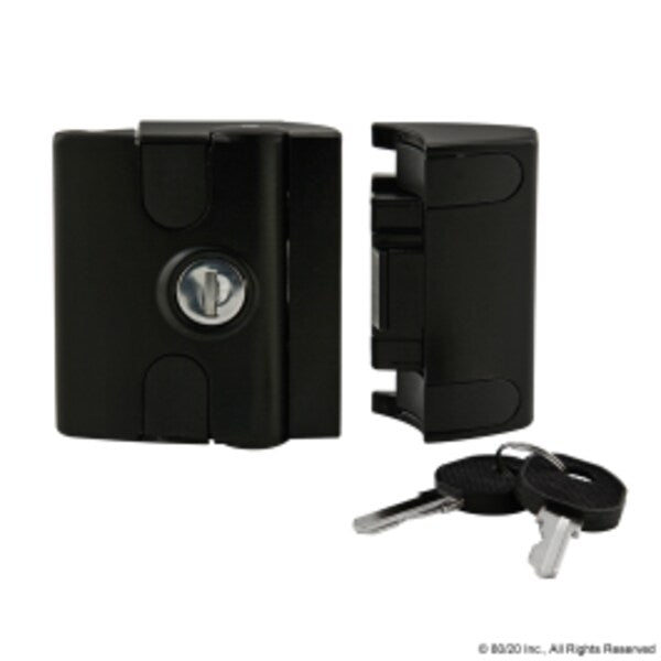 Slam Latch Keyed Different Blk