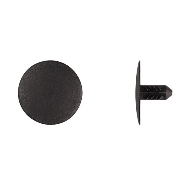 Blk Nyln Hood Insul Ret 7mm Hole 30mm OD Hd Dia PK25