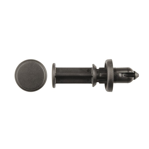 Blk Nyln Bumper Push Ret 10mm Hole Size 13mm Stem L PK10