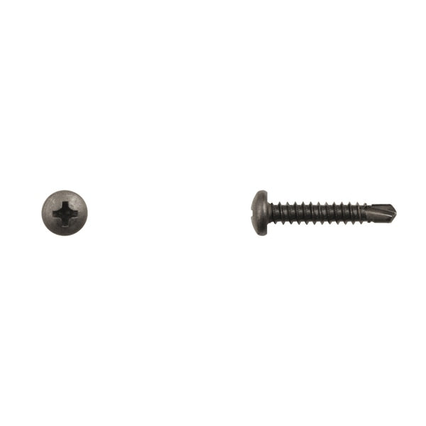Blk Finish Pan Hd Tek Screws 10X1