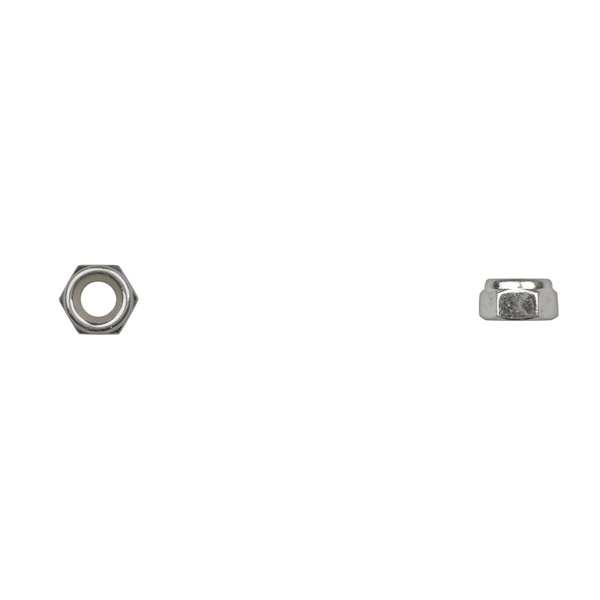 Nylon Insert Lock Nut, M6-1.00, Bright Zinc Plated