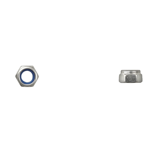 Nylon Insert Lock Nut, M8-1.25, Bright Zinc Plated