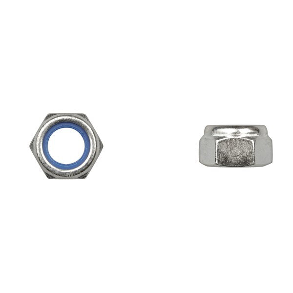 Nylon Insert Lock Nut, M12-1.75, Bright Zinc Plated