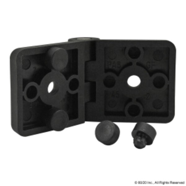 Standard Hinge 2-Hole Tab10 Nylon Blk