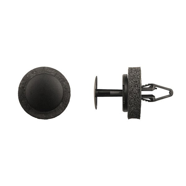 Blk Nyln Cowl Vent Push Ret 6.5mm Hole 22mm Stem L PK15