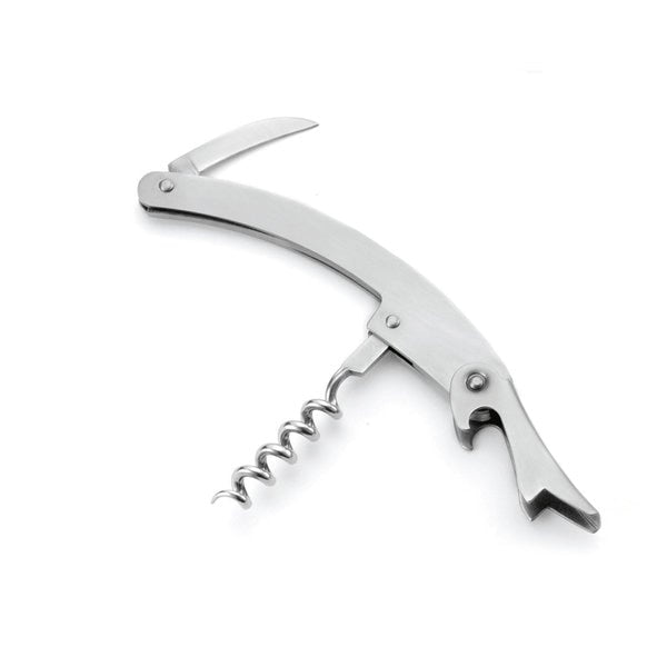 Premium Wine Key Corkscrew, Curved Blade