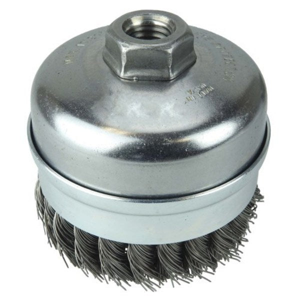 Single Row Wire Cup Wire Brush, Wt 1.5 Lbs Ea