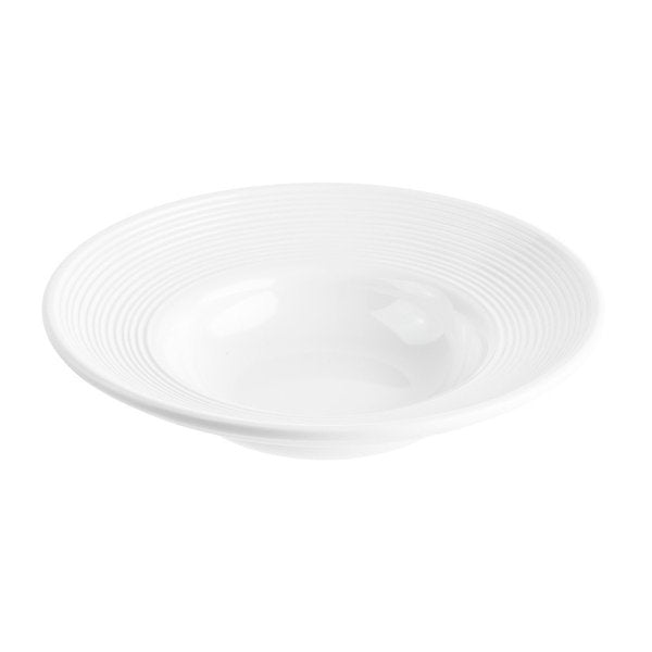 Round Pasta Bowl, White, Melamine, 14oz, 10