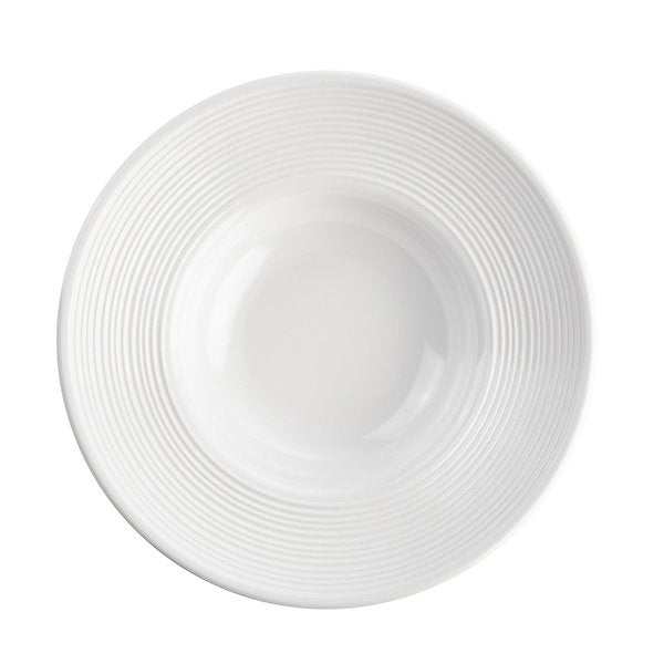 Round Pasta Bowl, White, Melamine, 14oz, 10