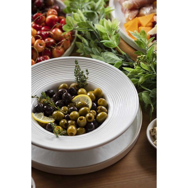 Round Pasta Bowl, White, Melamine, 14oz, 10
