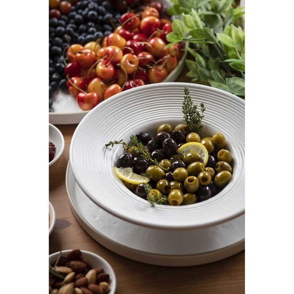 Round Pasta Bowl, White, Melamine, 14oz, 10