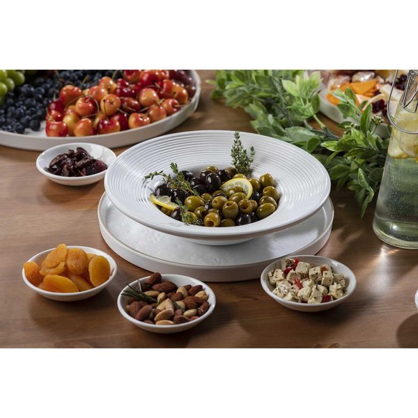Round Pasta Bowl, White, Melamine, 14oz, 10