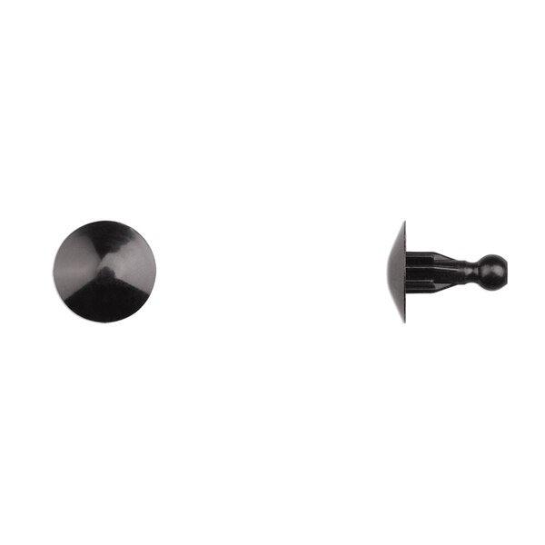 Blk Nyln Cowl Vent Pin Ret 17mm Stem L 16mm Head Dia PK10