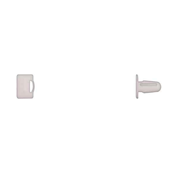 Wht Nyln Scuff Plate Ret 6mm Hole Size 12mm Stem L PK25