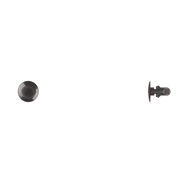 Blk Nyln Trim Panel Ret 4mm Hole 10mm Head 10mm Stem PK25