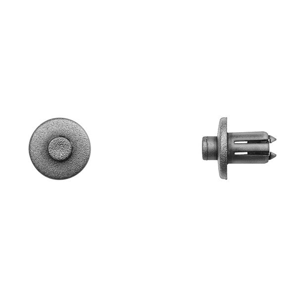 Blk Nyln Bumper Cover Ret 9mm Hole Size 15mm Stem L PK15