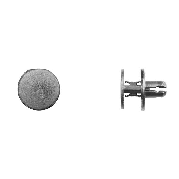 Blk Nyln Fender Push Ret 8mm Hole Size 10mm Stem L PK25