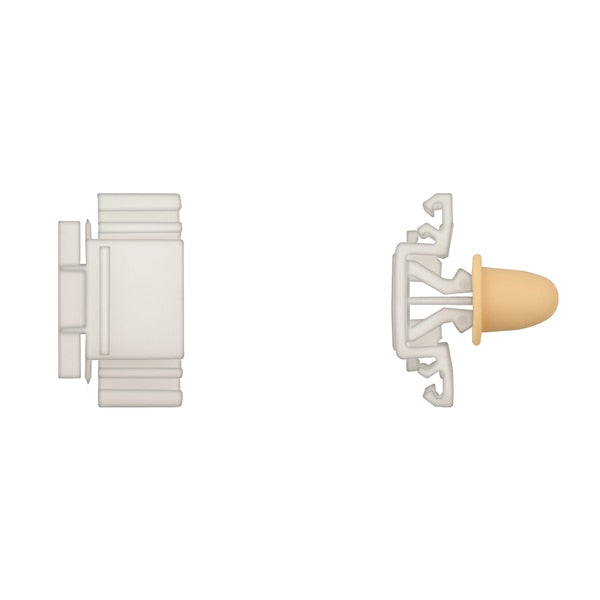 Wht Nyln Body Mldg Clips 10mm Hole Size 10mm Stem L PK25