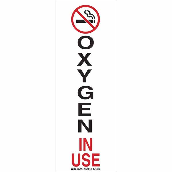 Notice Sign, 10 in H, 3 1/2 in W, Plastic, Rectangle, English, 124641