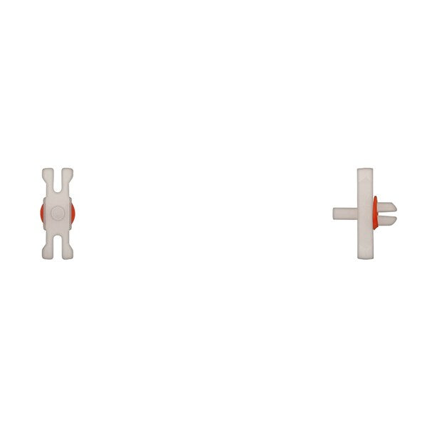Wht Nyln Body Mldg Clips 4.76mm Hole Size 5mm Stem L PK50