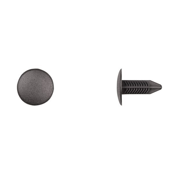 Blk Nyln Trunk Garnish Ret 7.5mm Hole Size 20mm Stem L PK15