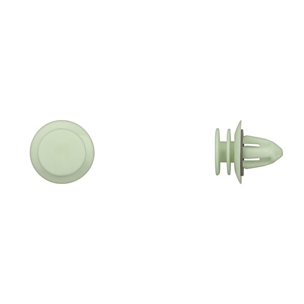 Grn Nyln Door Panel Ret 8mm Hole Size 12.5mm Stem L PK10