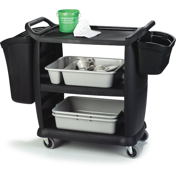 Silverware Bin for Bussing Cart, Black
