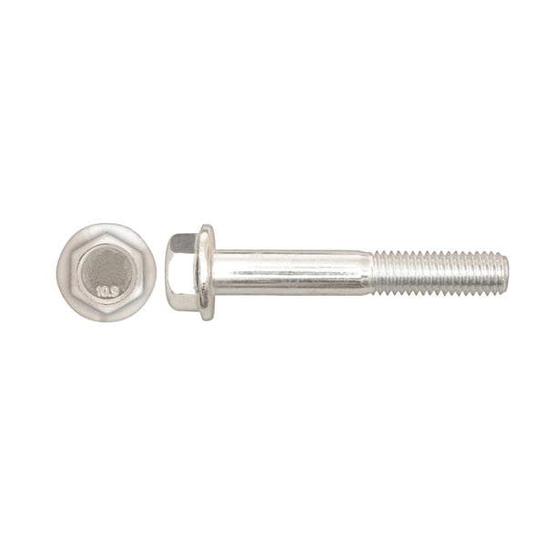 Class 10.9, M8-1.25 Flange Bolt, Bright Zinc Plated 50 mm L