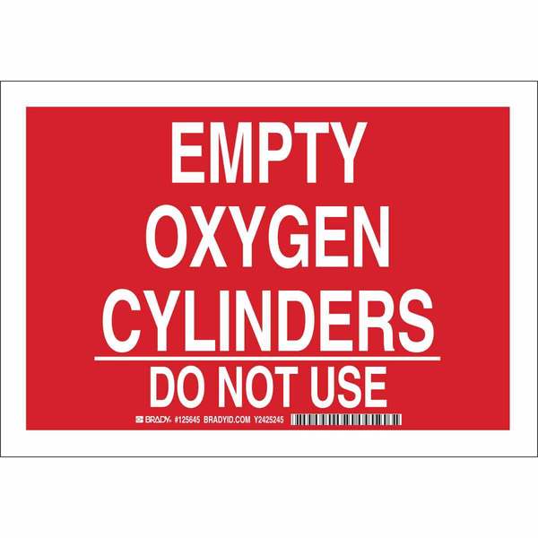 Chemical Sign, 7 in H, 10 in W, Plastic, Rectangle, English, 125644