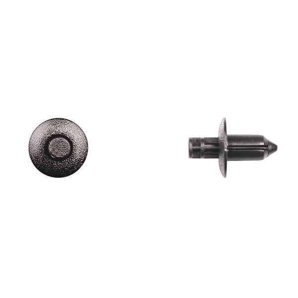 Blk Nyln Push-Type Ret 8mm Hole Size 16mm Stem L PK15