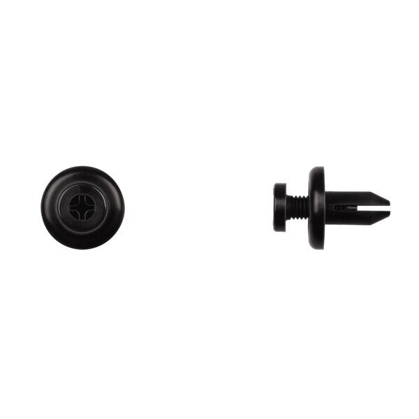 Blk Nyln Phllp Screw Ret 7mm Hole 17mm Flng 13mm Stem PK10