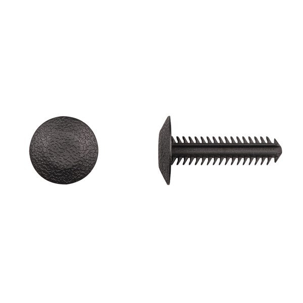 Blk Pillar Cover Retainers 8mm Hole Size 19mm Head PK10