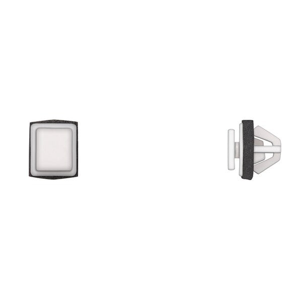 Wht Nyln Moulding Retainers 12mm Hole 11mm Stem L PK25
