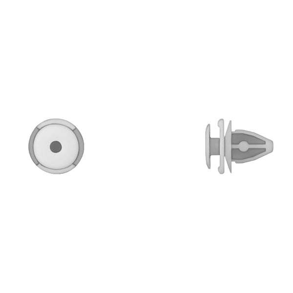 Wht Nyln Trim Panel Ret 8.5mm Hole Size 13mm Stem L PK50