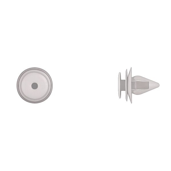 Wht Nyln Trim Panel Ret 8.5mm Hole 15mm Stem L PK50