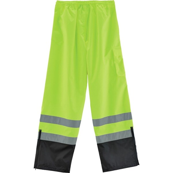 Black Bottom Rain Pants, Lime, Small