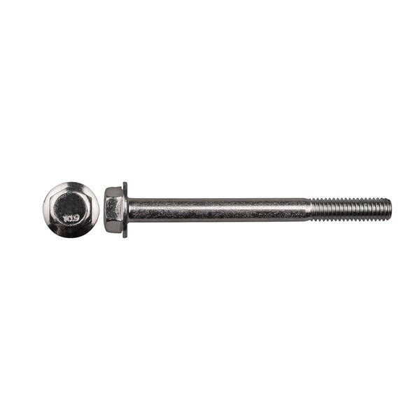 Class 10.9, M6-1.00 Flange Bolt, Bright Zinc Plated 65 mm L
