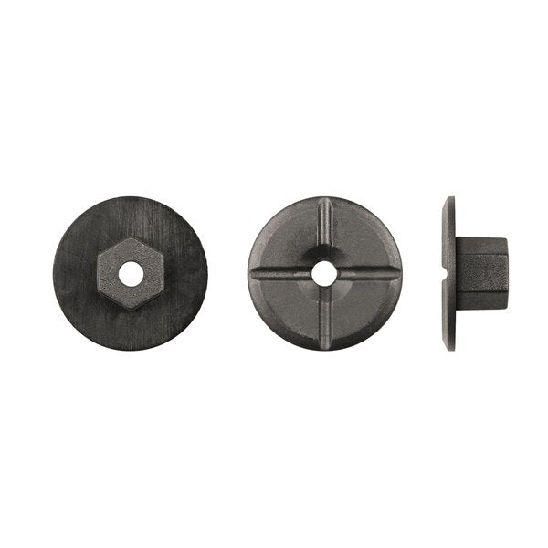 Blk Nyln Rear Carpet Ret 5mm Stud 10mm Hex 8mm Stem PK25