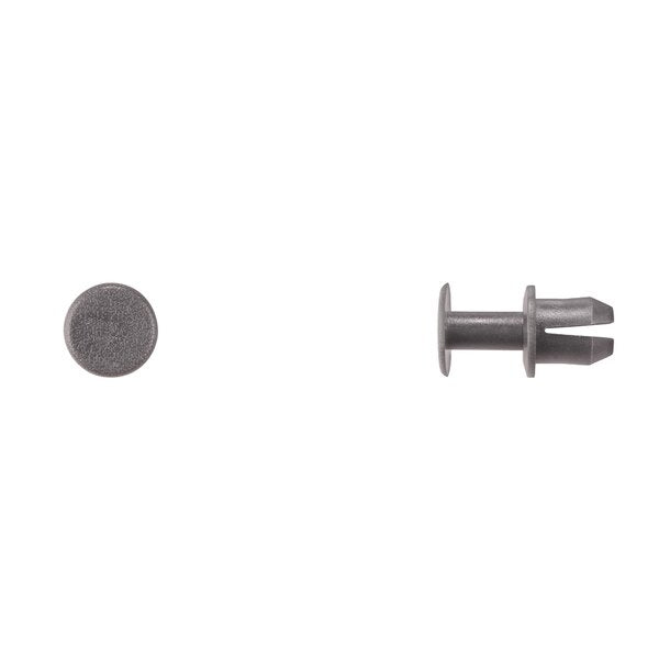 Dark Gray Nyln Push Type Ret 8.5mm Hole 10mm Stem L PK15