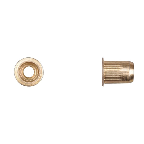 Nut Insert, M8-1.25 Thrd Sz, Zinc Yellow