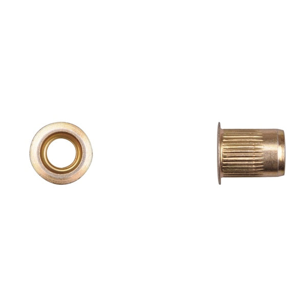 Nut Insert, M10-1.50 Thrd Sz, Zinc Yellow