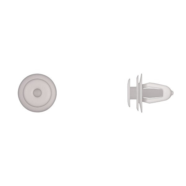 Wht Door Trim Panel Ret 9.5mm Hole 14mm Stem L PK50