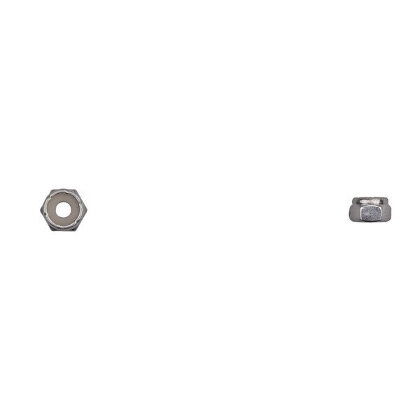 Nylon Insert Lock Nut, #8-32, Bright Zinc Plated