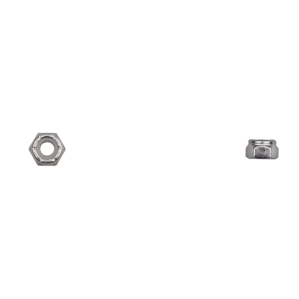 Nylon Insert Lock Nut, #10-32, Bright Zinc Plated