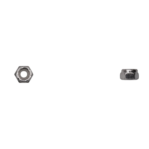 Nylon Insert Lock Nut, #10-24, Bright Zinc Plated