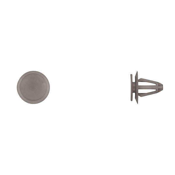 Gray Nyln Door Panel Ret 8mm Hole Size 13mm Stem L PK10