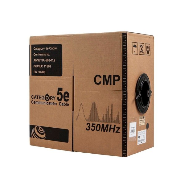 Data Cable, 1000 ft. L, Black Jacket