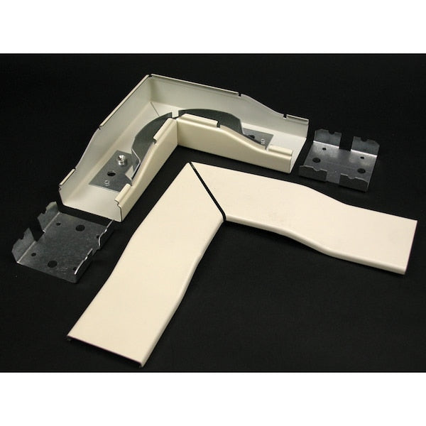 Radiused Flat Elbow Fitting, Ivory, Steel