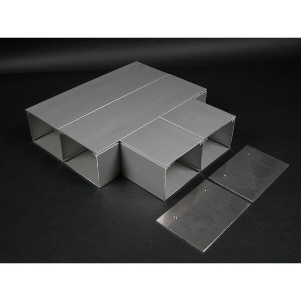 Tee Fitting, Gray, Aluminum